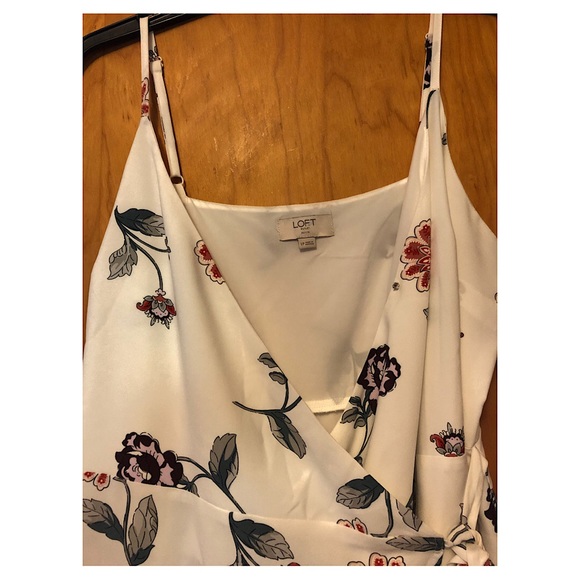 Loft Summer Floral Wrap Dress - Picture 3 of 4